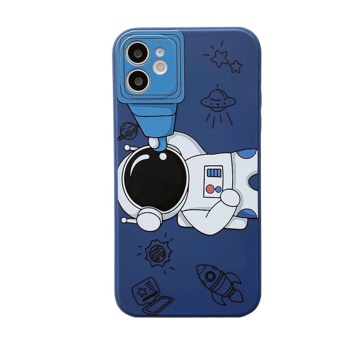 Yonds Queen For Iphone 14 Cute Case, Cool Cartoon Astronaut Space Design Stylish Bumper Soft Tpu Rubber Cover Protective Anti Sl