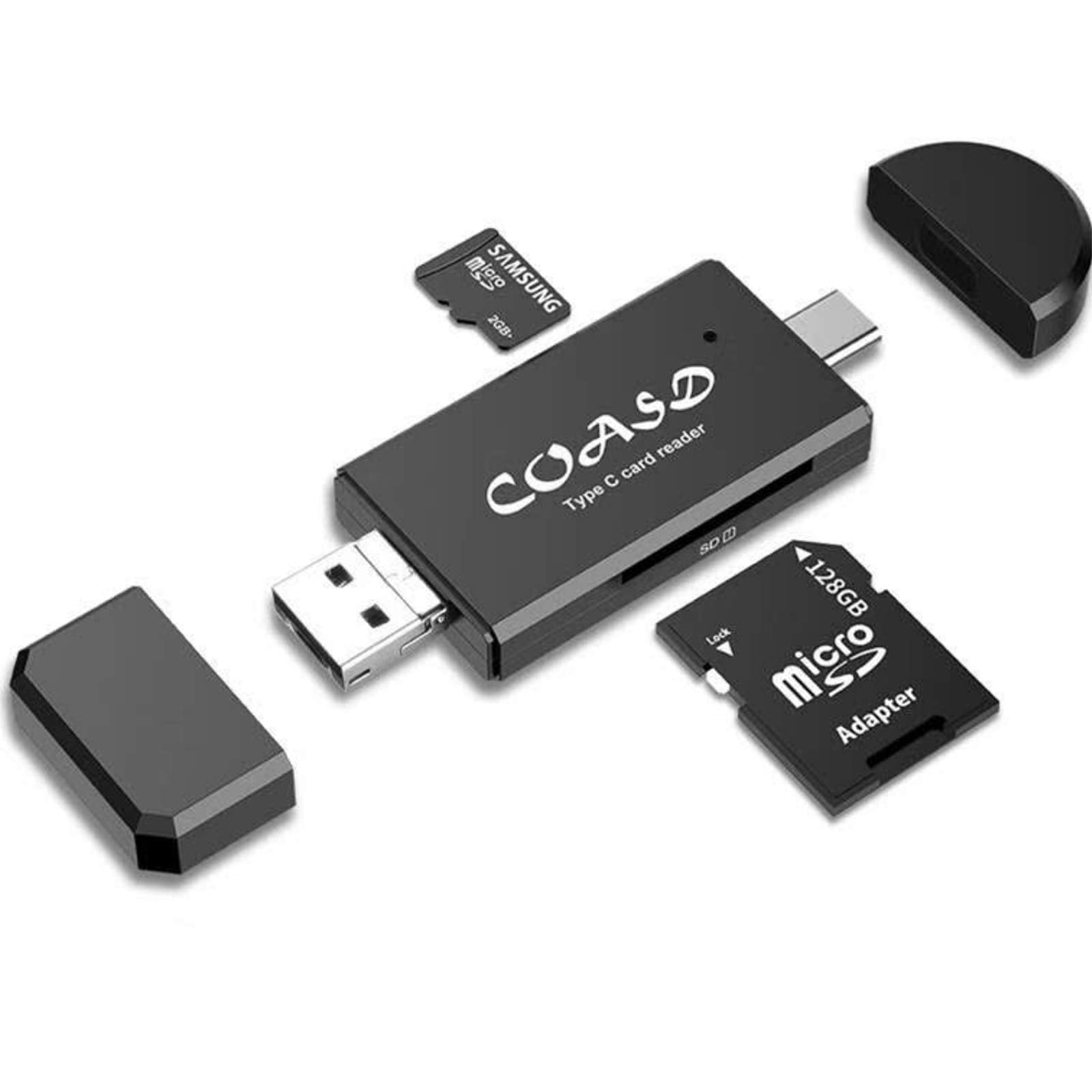 Coasd Memory Card Reader Sd Otg Adapter And Usb 3.0 Portable For Sdxc, Sdhc, Sd, Mmc, Rs Mmc, Micro Sdxc, Micro Sd, Micro Sdhc C