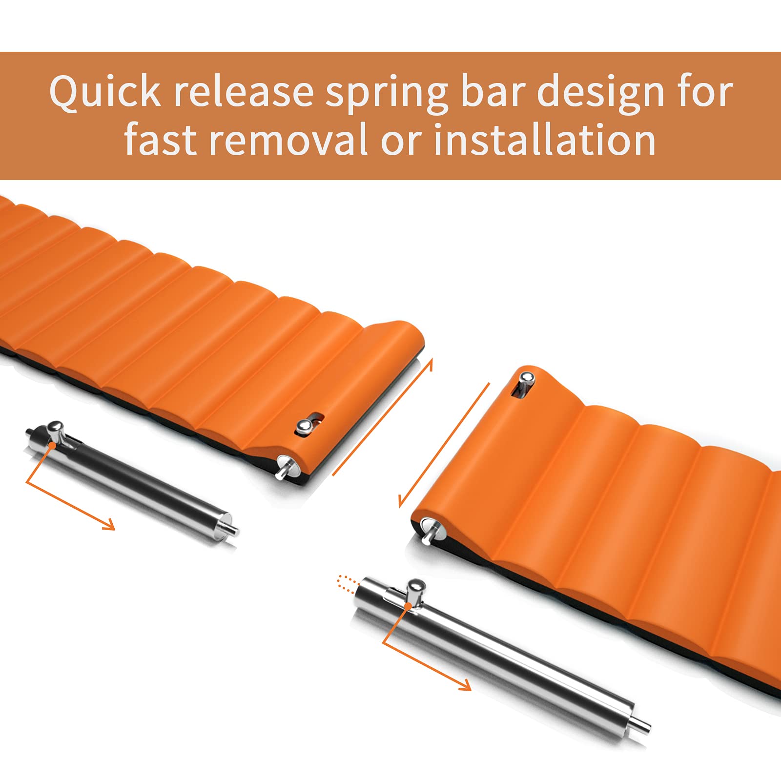 Pfct-U Magnetic Watch Band, Silicone Watch Strap Quick Release Smart Watch Bands 22Mm For Gear S3 Replacement For Galaxy 46Mm Ve