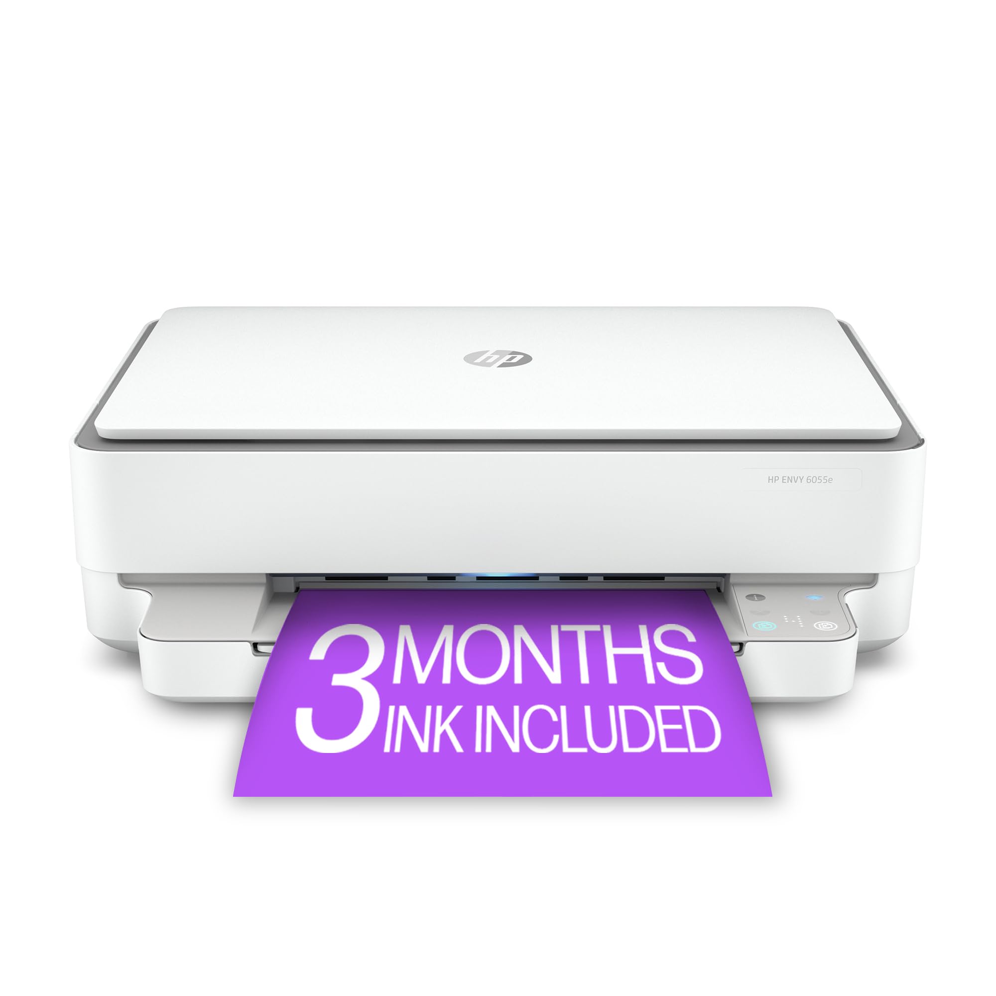 HP ENVY 6055e Wireless Color Inkjet Printer, Print, scan, copy, Easy setup, Mobile printing, Best-for-home, 3 months of Instant 