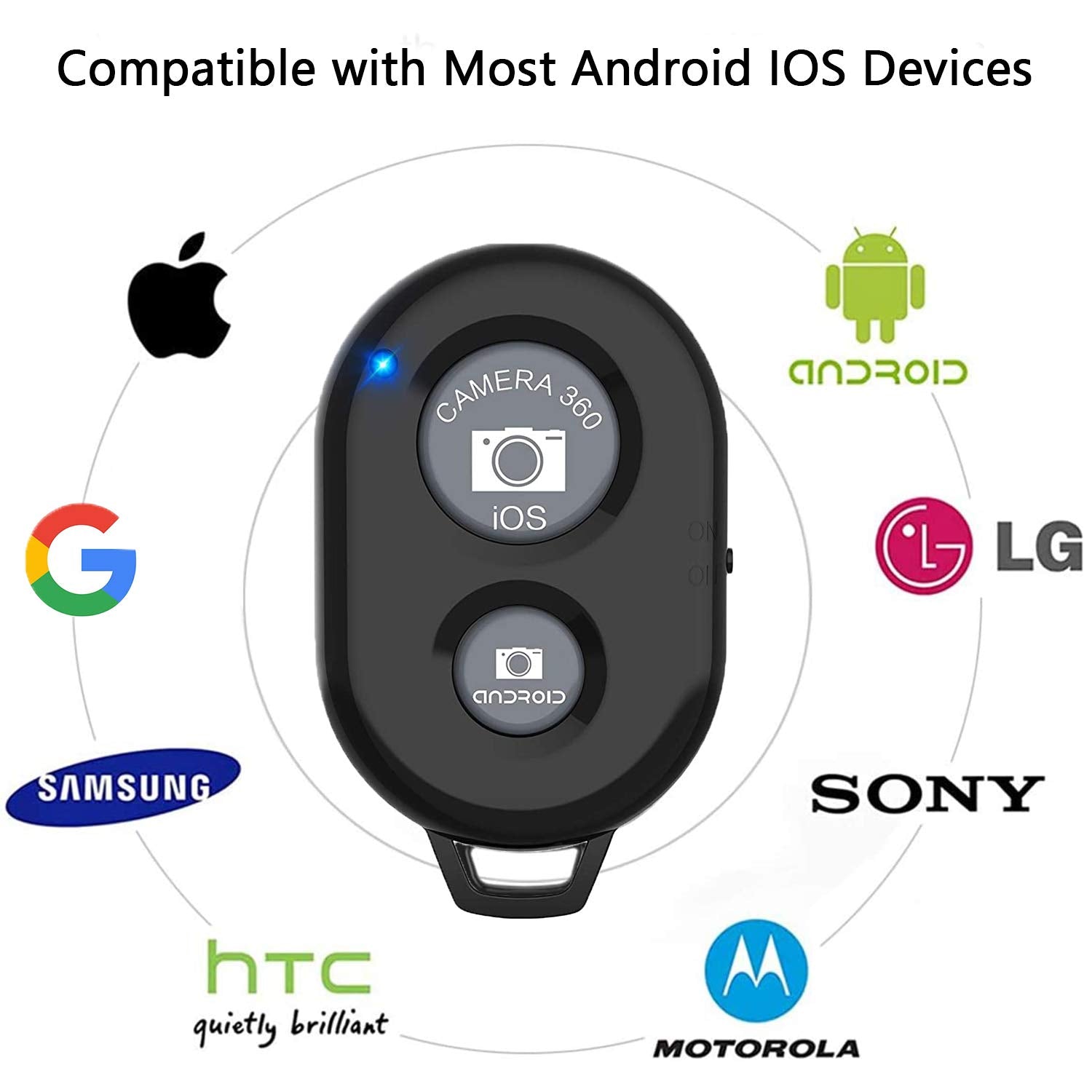 Cellphone Remote Shutter For Smartphones And Tablets, Aoqiyue Wireless Camera Remote Control Compatible With Iphone/Android Cell