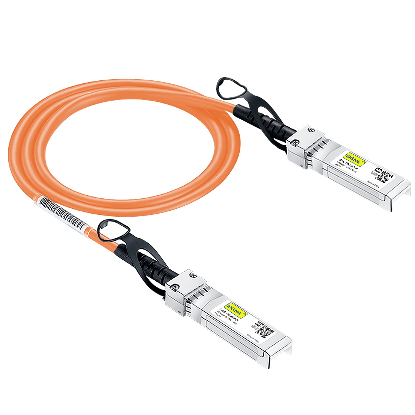 [Orange] Colored 10G Sfp+ Dac Cable   Twinax Sfp Cable For Ubiquiti Unifi Devices, 0.5 Meter(1.6Ft)