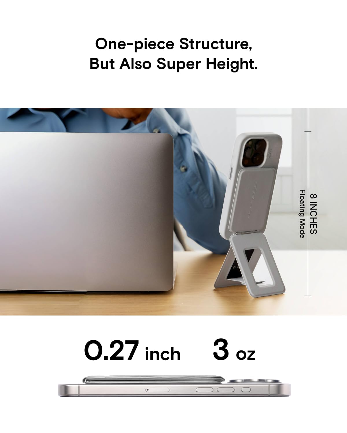 Moft Phone Tripod Stand Compatible With Iphone 16/15/14/13/12 Series, Angle Adjustment & Strong Magnets Phone Stand & Movas Invi