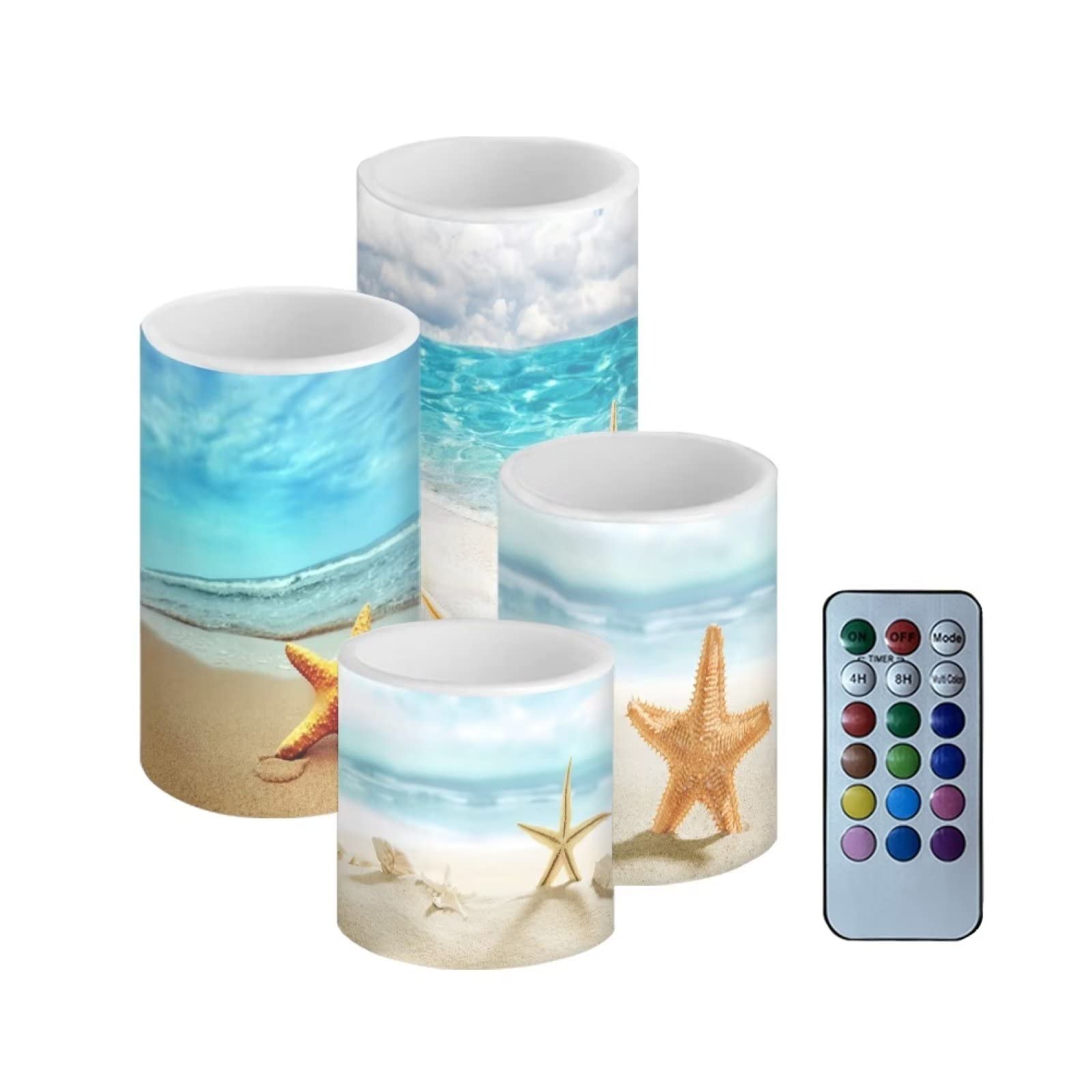 Netilgen Led Flickering Candles Battery Operated Candles Set Of 4 With Remote Control Timer Dancing Flame Pillar Candles Home Ta