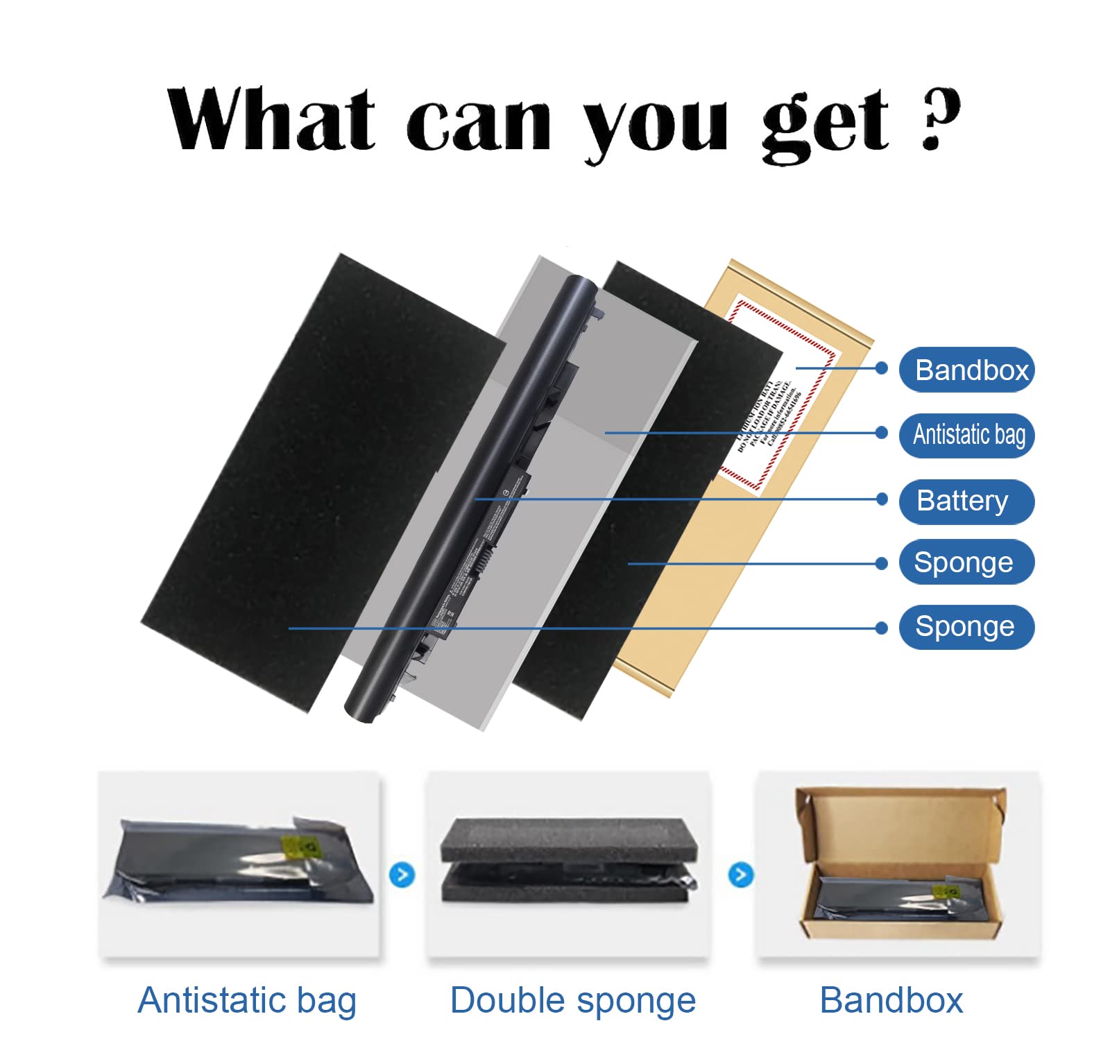 King EBOYEE Laptop Battery JC03 919700-850 for HP 15-bs 15-bw 17-bs Series Li-ion