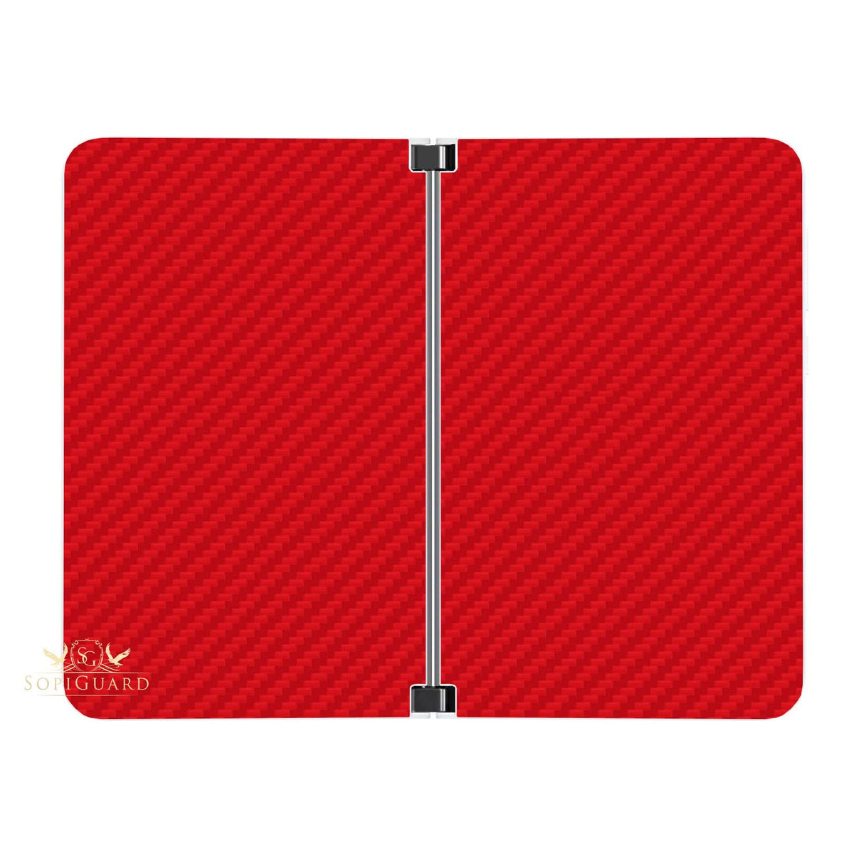 Sopiguard Sticker For Surface Duo Phone Edge To Edge Precision Vinyl Skin Wrap (Carbon Red)