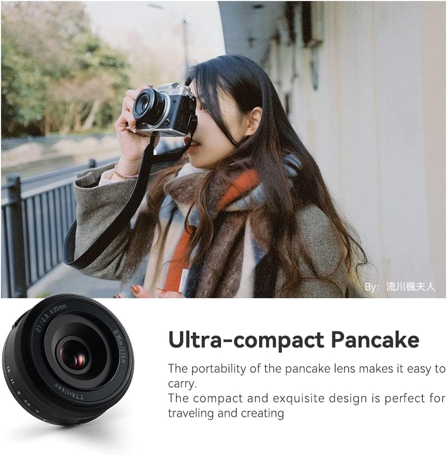 Ttartisan Af 27Mm F2.8 Auto Focus Lens Mirrorless Cameras Lens Compatible With For Sony E Mount A5000 A5100 A6000 A6100 A6300 A6400 A6500 A6600 Nex 3 Nex 3N Nex 3R Nex 5T (Black)