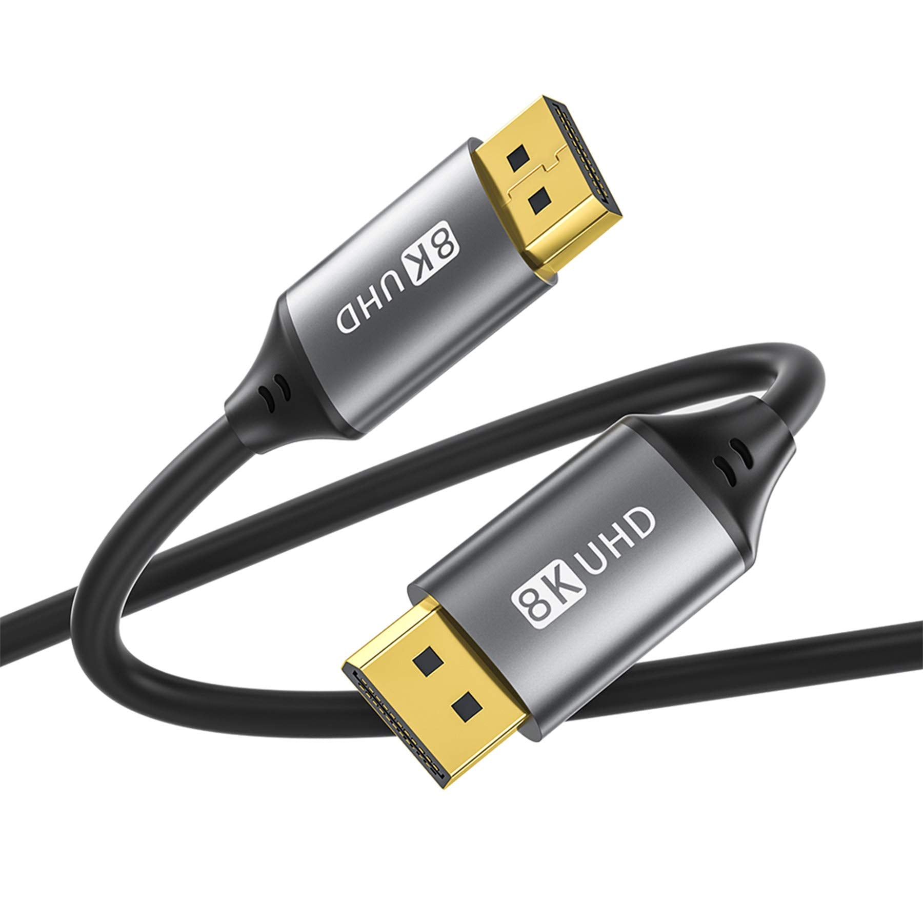Aieloar 8K Display Port Cable 1.4,8K@60Hz 7680X4320 32.4Gbps Display Port To Display Port Cable, Backward Compatible With 4K@144