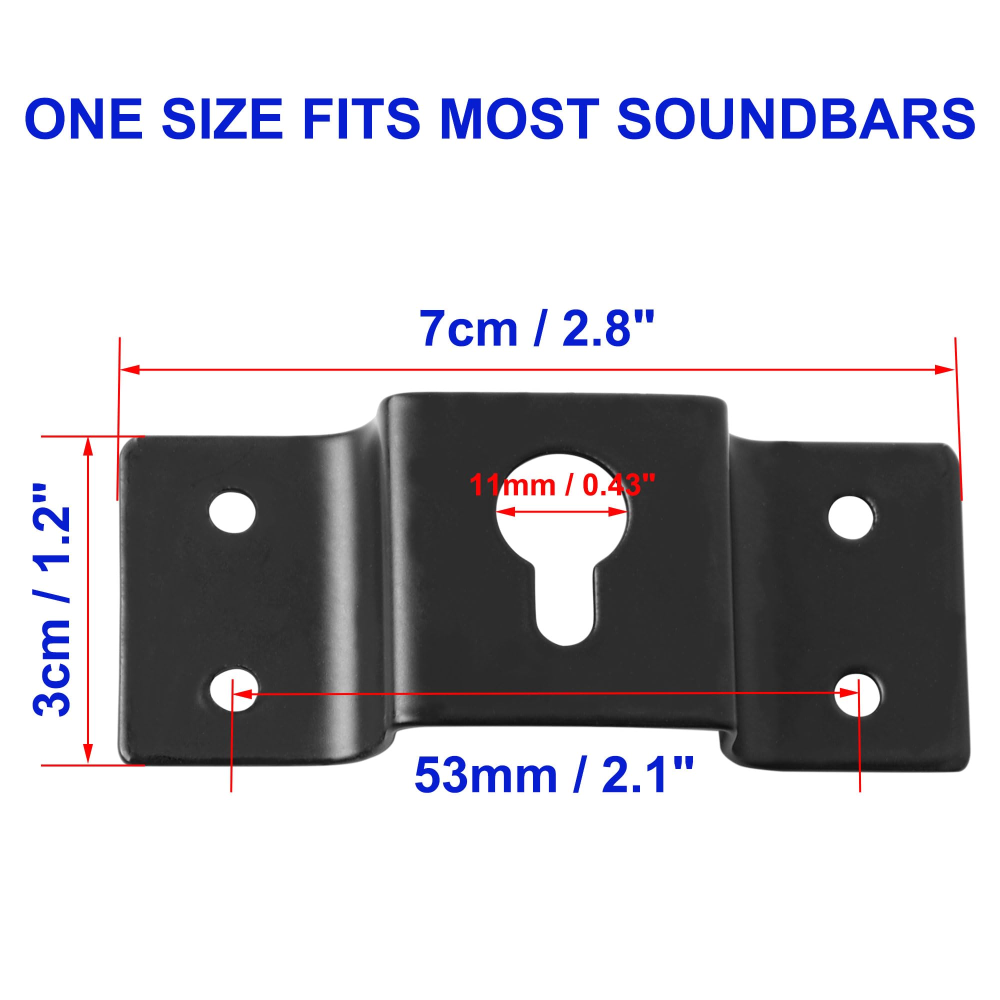 Uxcell 5 Pcs Wall Mounted Speaker Hanging Brackets, 7Cm Long Speaker Mounting Clothing Rack Iron Hanger Plate Accessories For Su