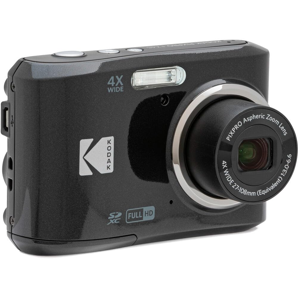 Kodak Pixpro Fz45 Digital Camera (Black) Bundle With 32Gb Class 10 Uhs-I U1 Sdhc Memory Card And Aa High-Performance Alkaline Ba