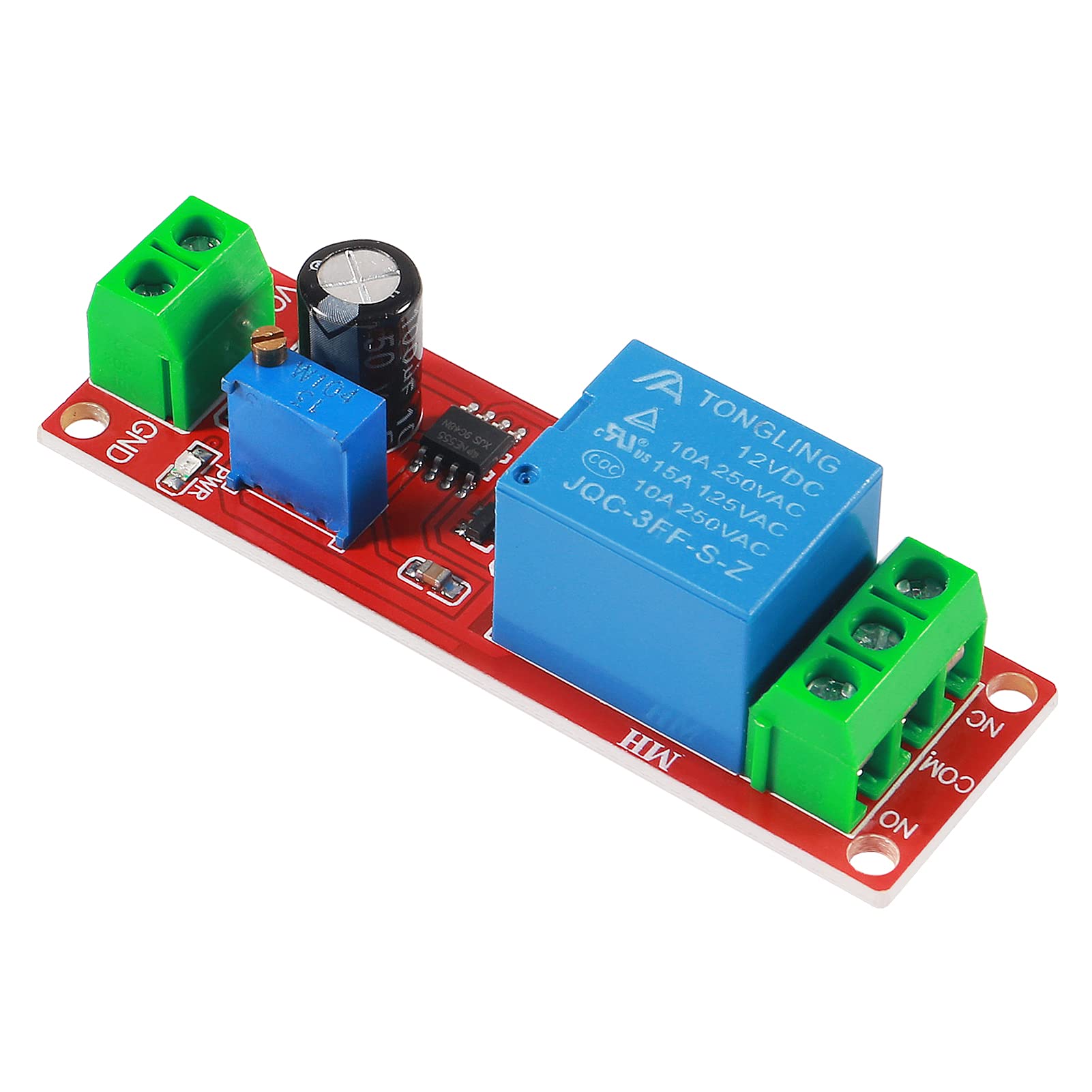 Dorhea 10Pcs Dc 12V Ne555 Delay Timer Relay Switch Module Adjustable 0 10 Seconds Constant Current Regulator Timer Delay Convert