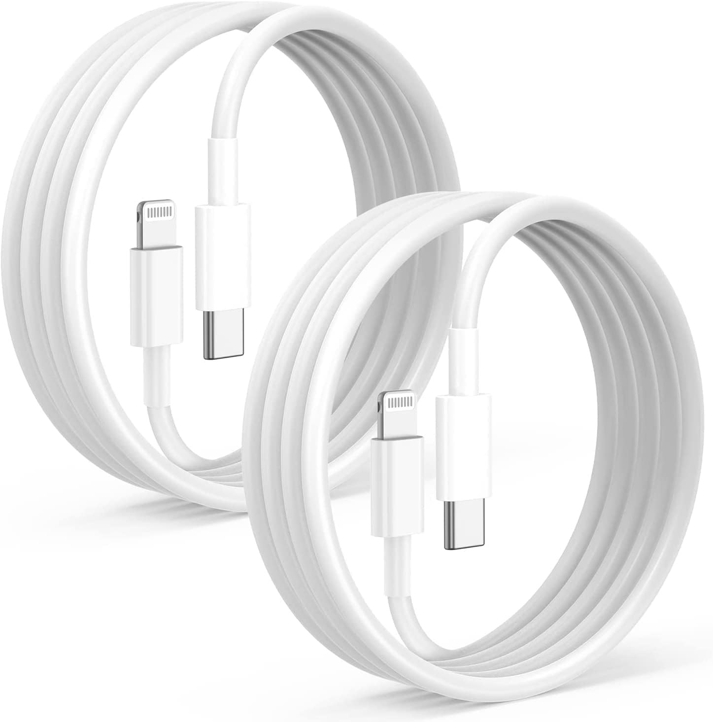 3Pack White 6Ft [Apple Mfi Certified] For Apple Iphone14 Pro Max Fast Charger Cable, 6 Feet Apple Iphone Charging Cord,Usb Type C To Lightning Cable For Apple Iphone14/13/12/11 Pro Max/Mini/Plus/Xr Xs