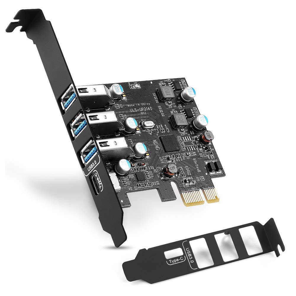 Yeeliya Pcie Usb Card 4 Ports(1X Usb C   3X Usb A) Usb 3.0 Expansion Card Pc Internal Usb Hub For Windows 10/8/7 And Macpro 4.1/