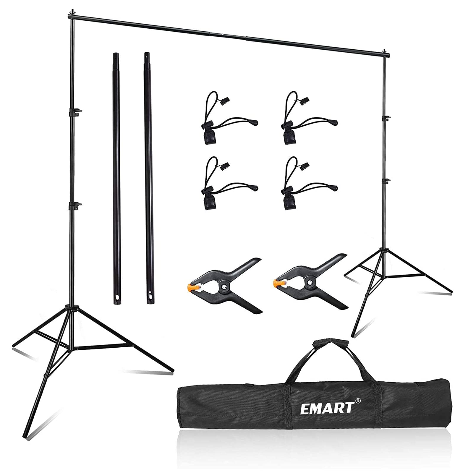 Emart Photography Backdrop Stand, 8 X 8 Ft Adjustable Photo Background Holder, Back Drop Banner Stand Support System Kit For Pho