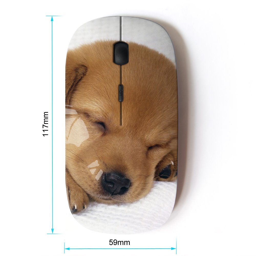 Koolmouse [ Optical 2.4G Wireless Mouse [ Puppy Labrador Retriever Light Brown Dog ]