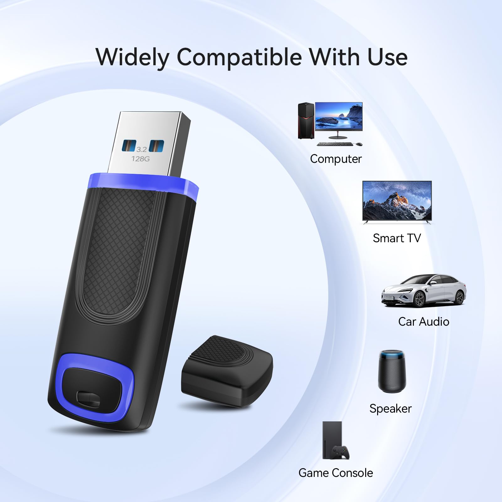Joiot 128Gb Usb Flash Drive Up To 350Mb/S Usb 3.2 Flash Drive Compatible With Usb 3.1/Usb3.0/Usb 2.0 High Speed Thumb Drive With