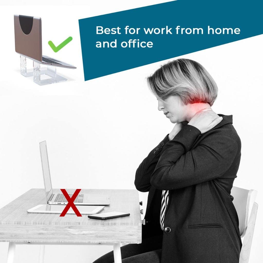 Vray Designs Llc  6Mm Acrylic Laptop Stand For Desk, Ergonomic Laptop Riser, Computer Stand For Laptops Compatible With 10 17''