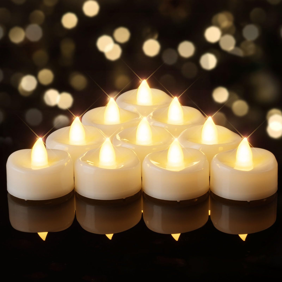 Beichi Flameless Candles, 12/24/50/100/150 Pack Tea Lights Battery Operated, No Flickering Votive Candles Led Tea Lights For Hal
