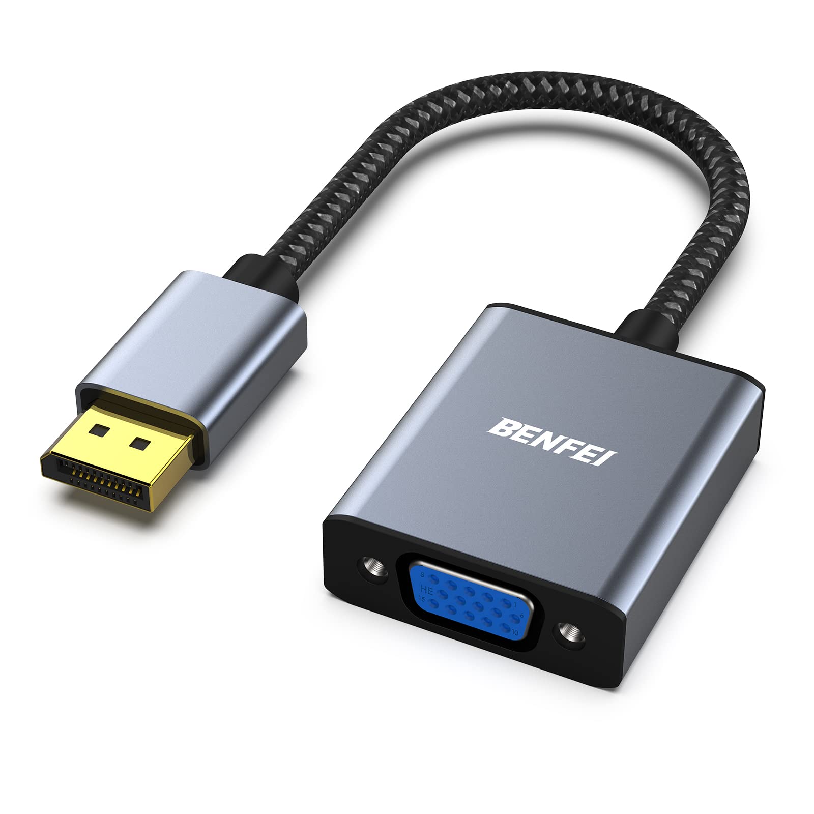 Benfei Displayport To Vga, Displayport To Vga Adapter Male To Female Gold Plated Cord