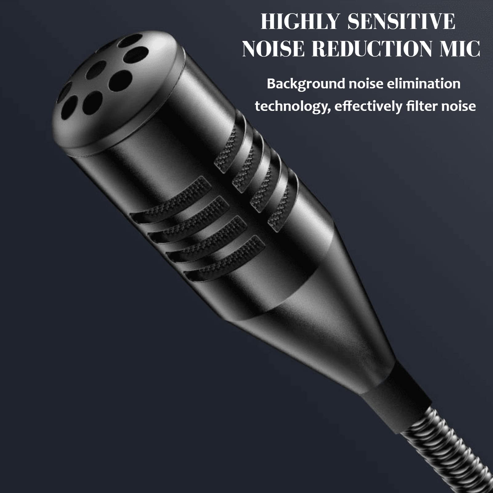 Ebtools Wired Microphone, 360 Degree Omnidirectional Highly Sensitive Noise Reduction Desktop Microphone, With 5M Xlr Cable, Sui