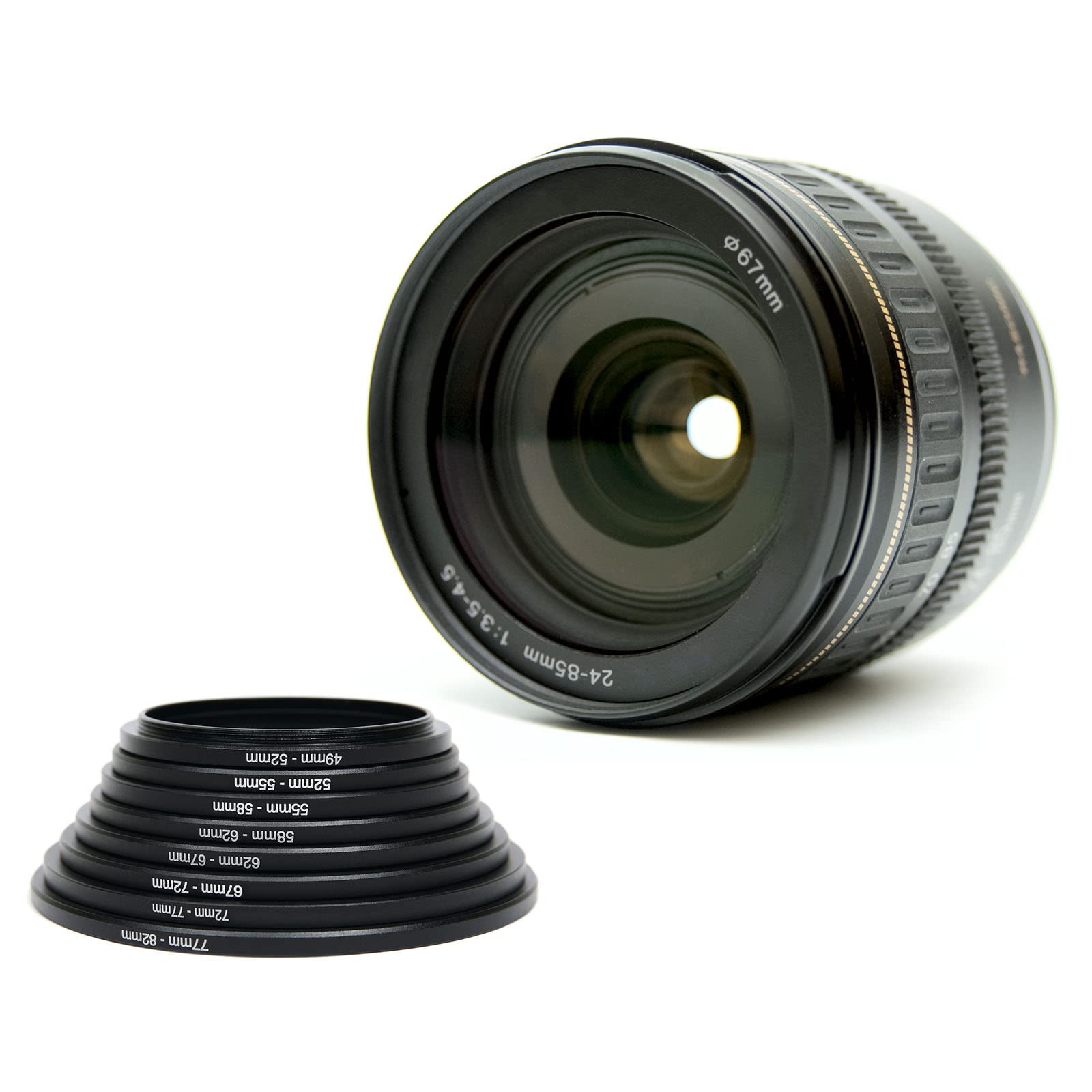Patikil 28Mm 37Mm Metal Step Up Ring, Camera Lens Filter Adapter Ring Aluminum Filter Adapter Ring For Camera Lenses Hood, Black