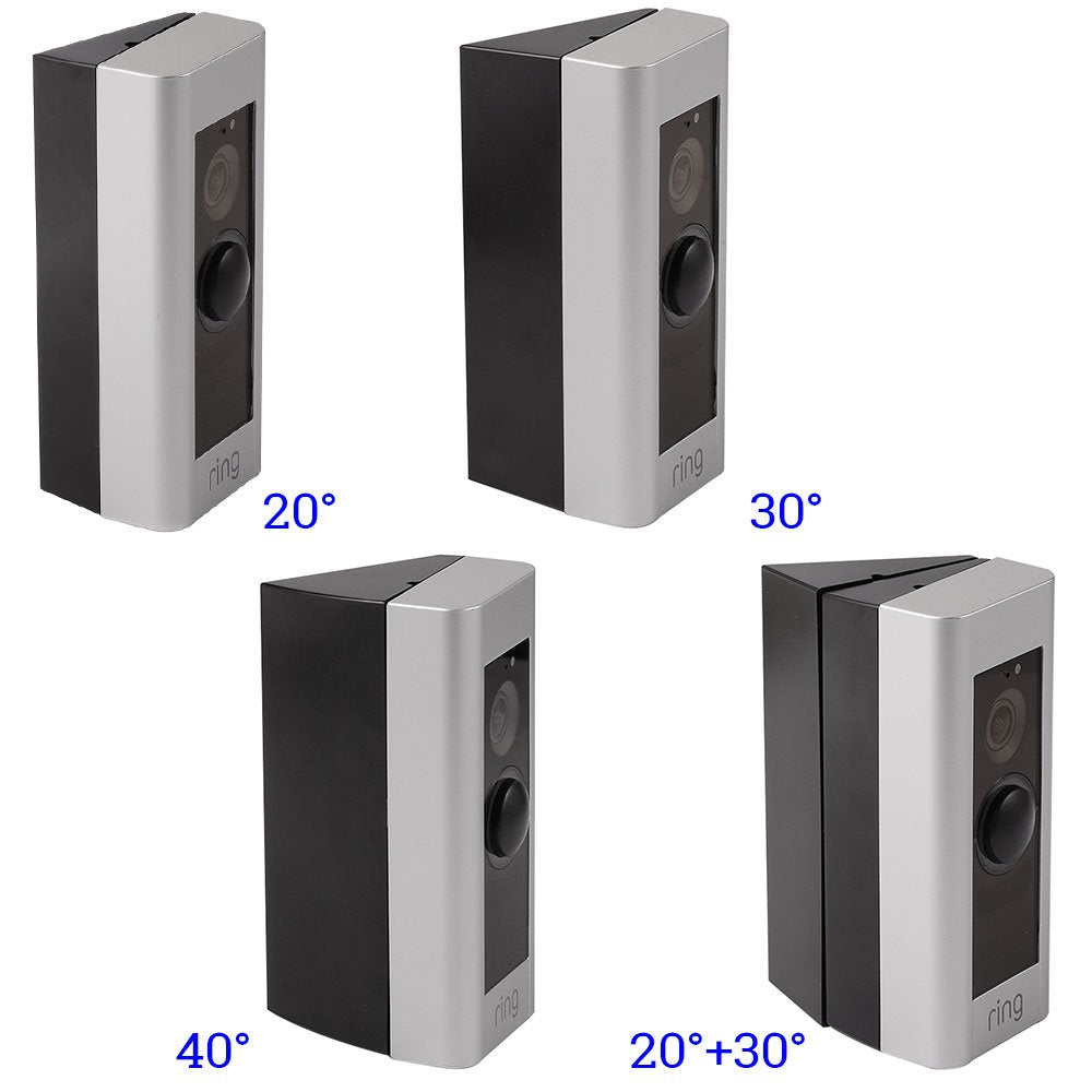 Doorbell Bracket Mount For Ring Video Doorbell Pro, Angle(20/30/40 Degree) Adjustment Adapter Mounting Plate Bracket Wedge Kit