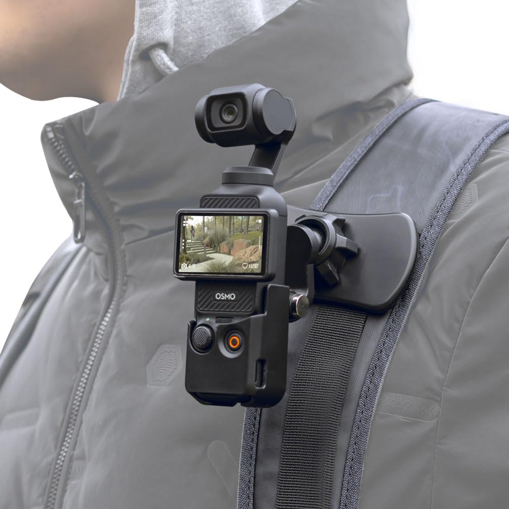 Surewo 360� Rotation Backpack Strap Mount,Quick Clip Mount With Expand Frame Compatible With Dji Osmo Pocket 3