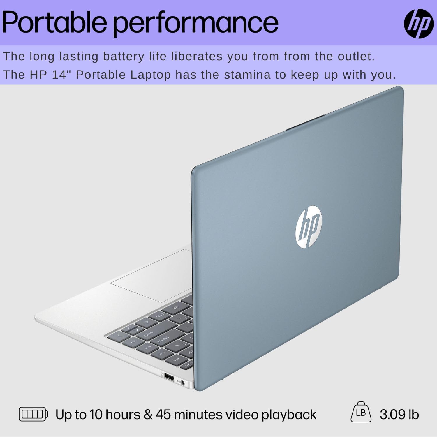 Hp Portable Laptop, 14'' Hd Display, Intel Core I3-N305, 16Gb Ram, 512Gb Ssd With External 512Gb Storage, Webcam, Wi-Fi 6, Hdmi,