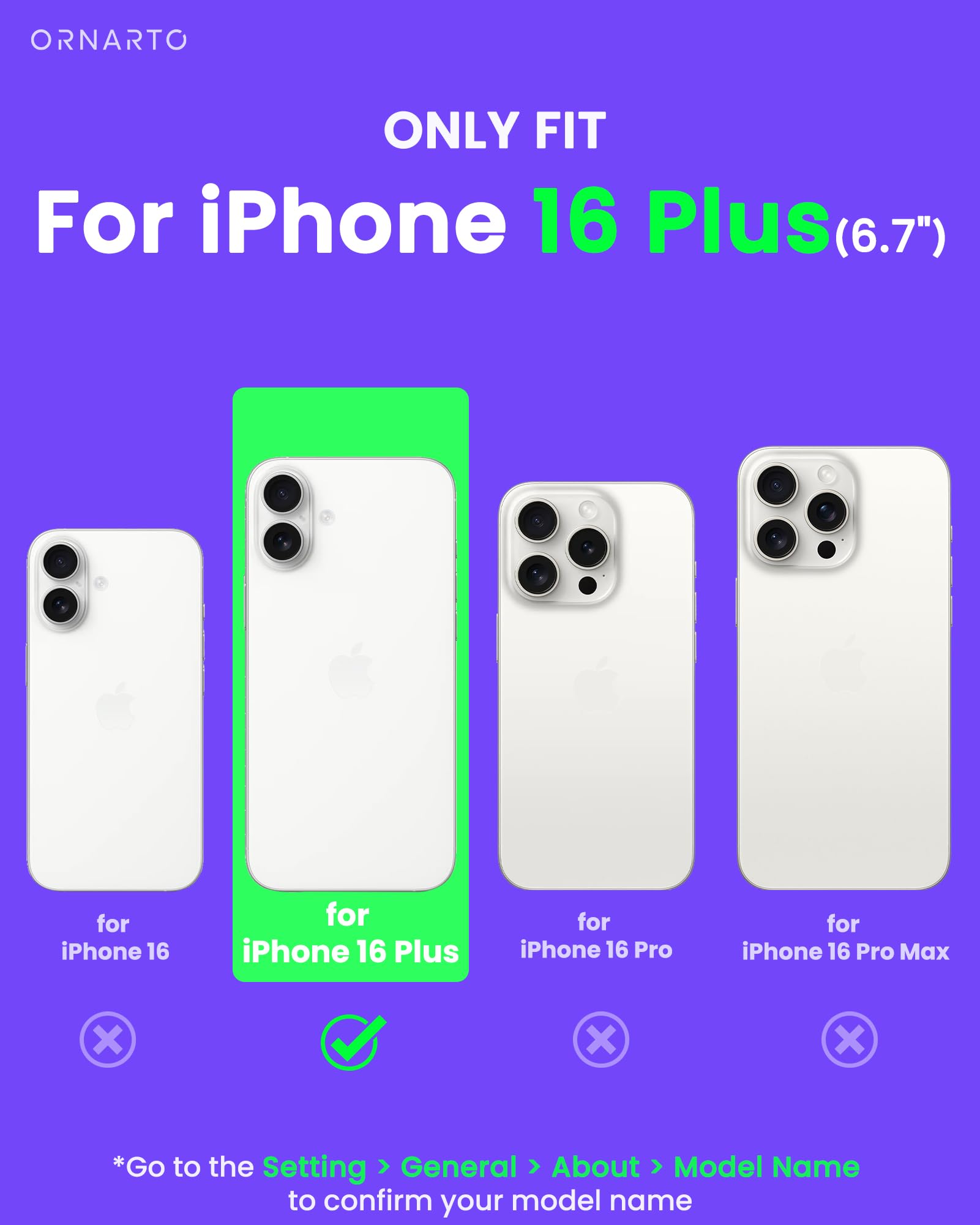 Ornarto Air Case For Iphone 16 Plus Clear, Compatible With Magsafe, Military Grade Drop Protection Cover With Built In Air Blue