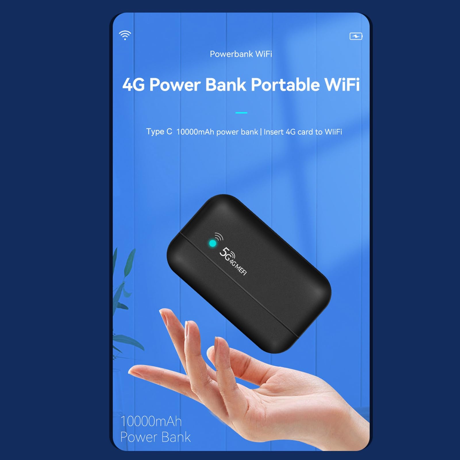 5G Mobile Wifi Hotspot, 4G Lte Usb Wireless Portable Travel Wifi Router, 300Mbps High Speed Pocket Wifi Modem Car Wifi With Sim Card Slot, Sharing Up To 10 Wifi Users