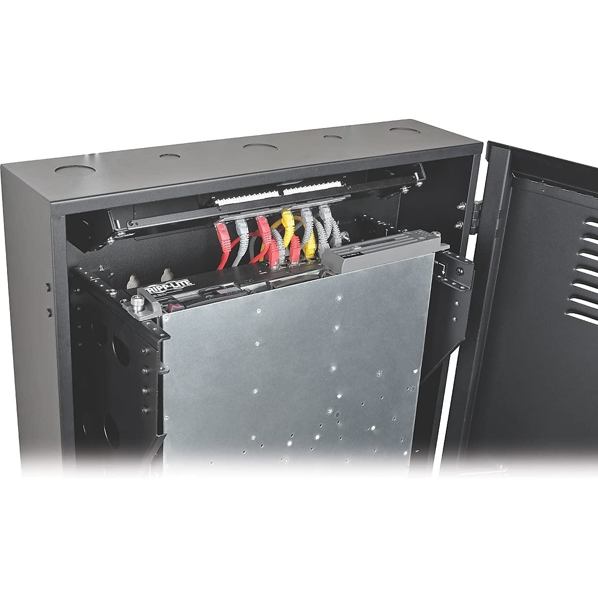 Tripp Lite 4U Vertical Wall Mount Rack Enclosure Cabinet, Low Profile, Server Depth, 36 Deep, Black (Srwf4U36)