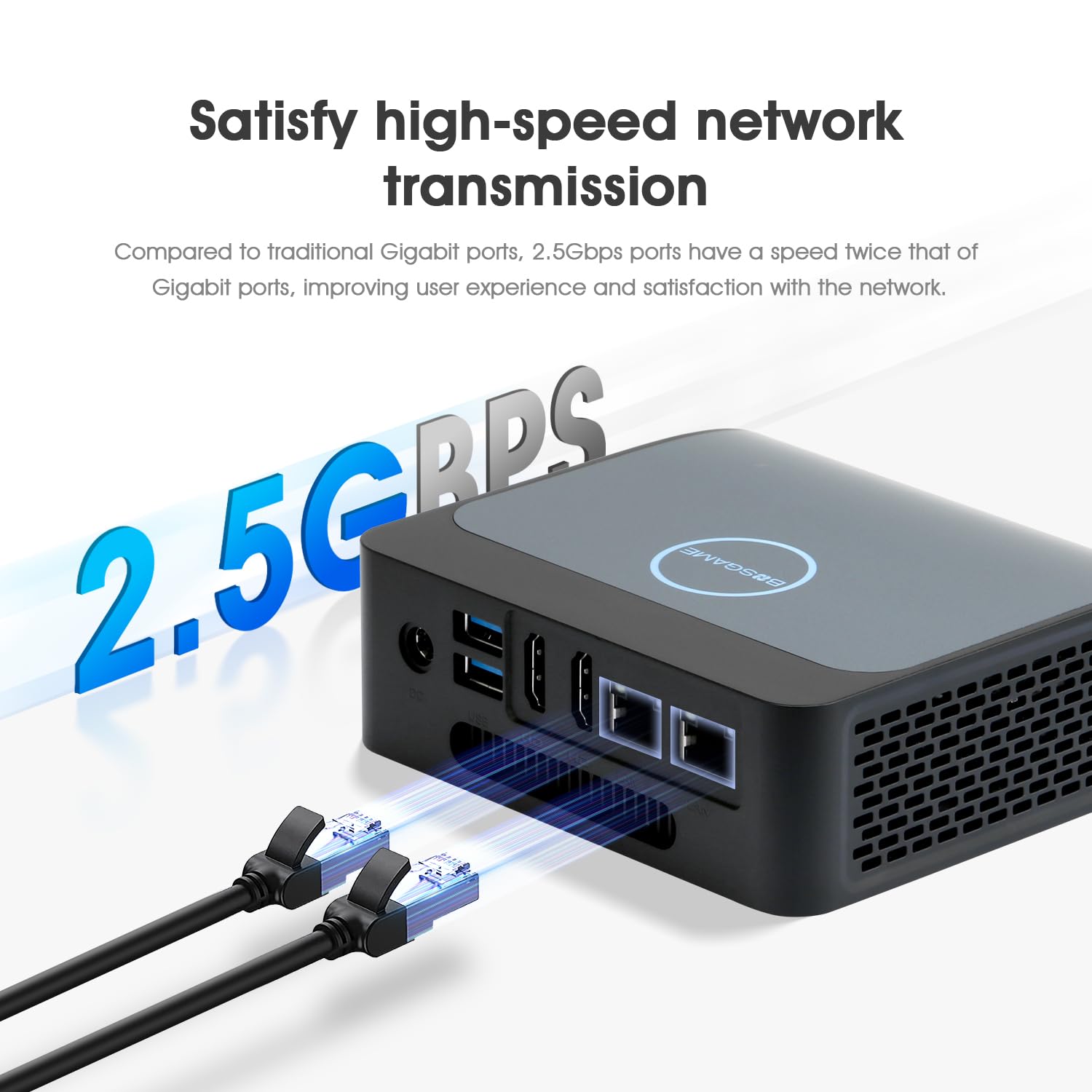 Bosgame Mini Pc E1, 16Gb Ddr4 512Gb Ssd, Intel Alder Lake N100 (Up To 3.4Ghz), 2.5G Dual Lan Mini Computer Supports Wifi5, Bt5.2