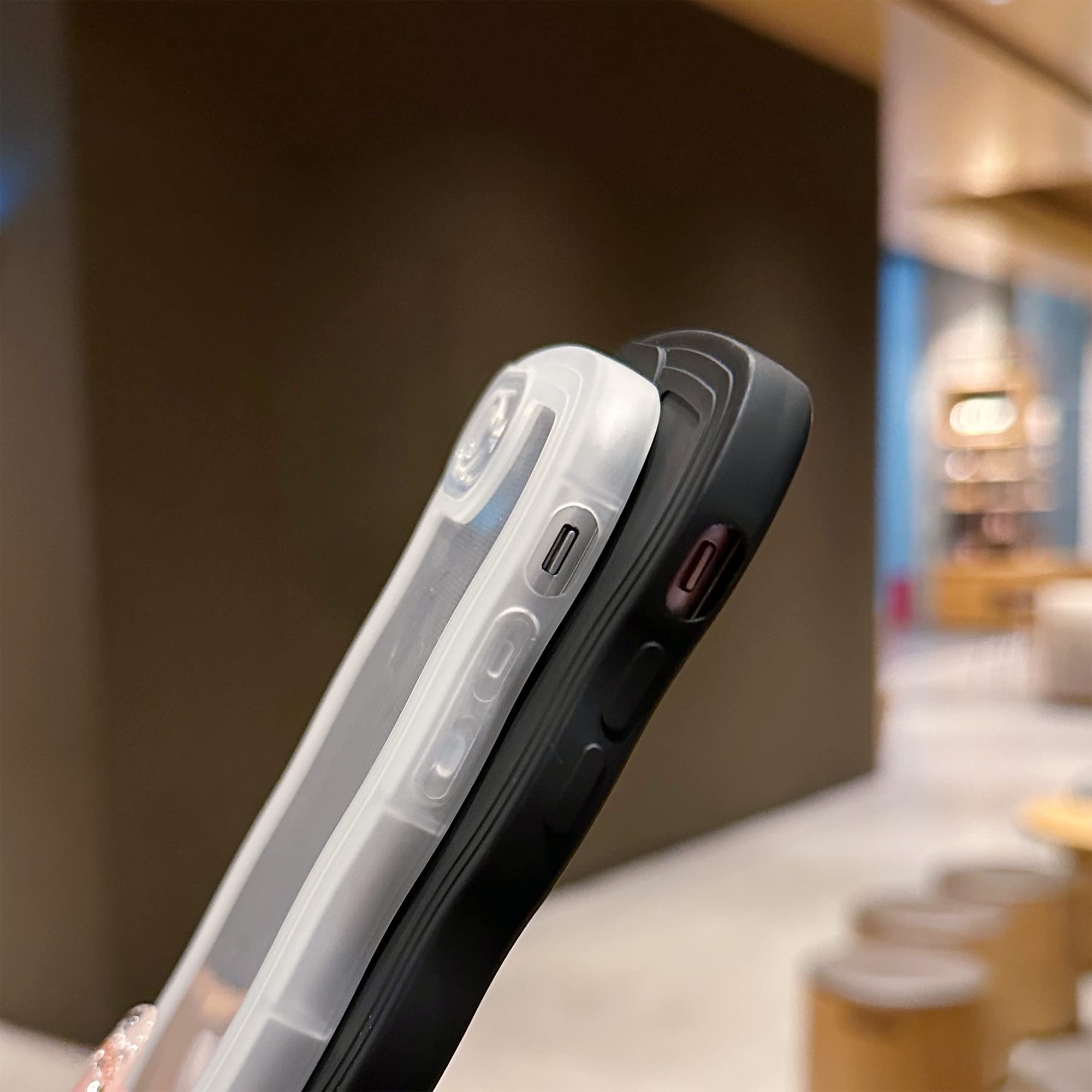 Skylmw Compatible With Iphone Se/7/8 Case 4.7'', Cute Kawaii Curly Wave Frame Shape Soft Silicone Shockproof Protective Phone Co