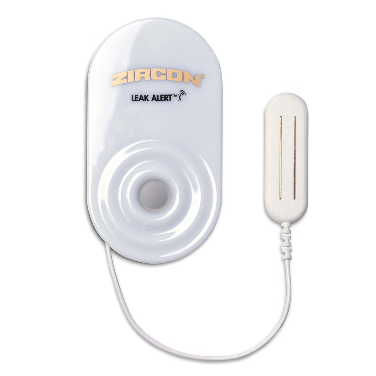 Zircon Leak Alert X   Smart Electronic Water Detector With 98 Ft Cable   Email, Audio,  Visual Alerts, Battery Included,White