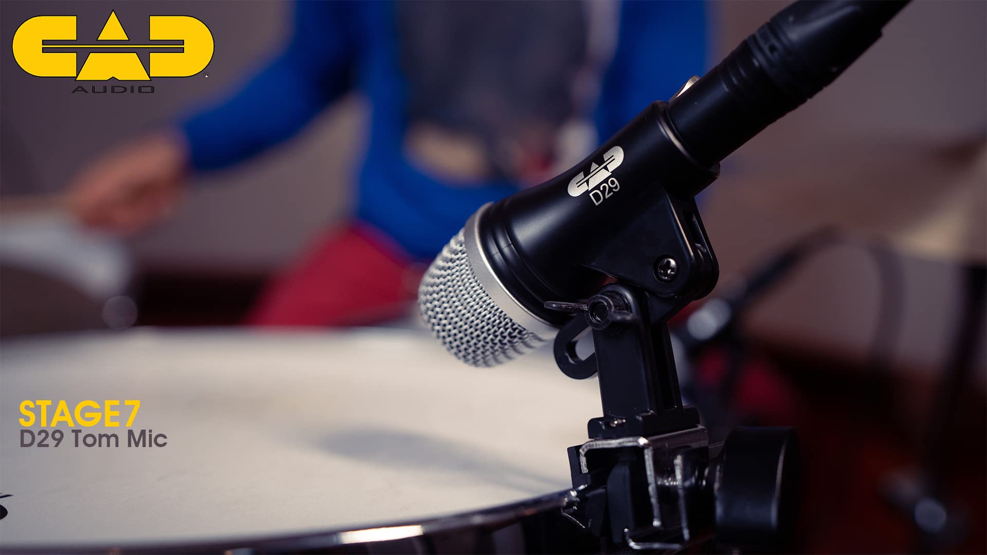 Cad Audio Stage7 7 Piece Drum Mic Pack   Includes Kick Mic, Snare Mic, 3 Tom Mics And 2 Overhead Condenser Mics, Black