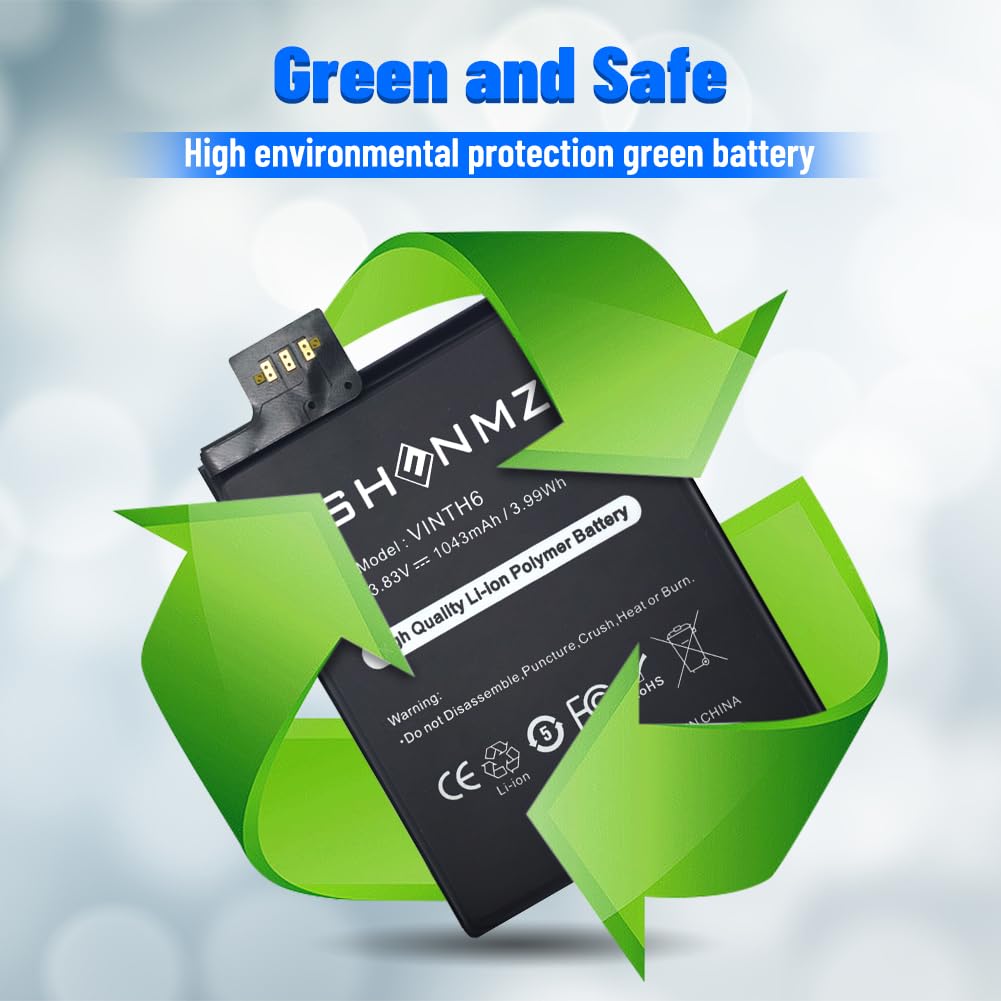 Shenmz A1641 Battery, [Upgraded] 1043Mah High Capacity New 0 Cycle Replacement Battery For Apple Ipod Touch 6Th Generation 16Gb