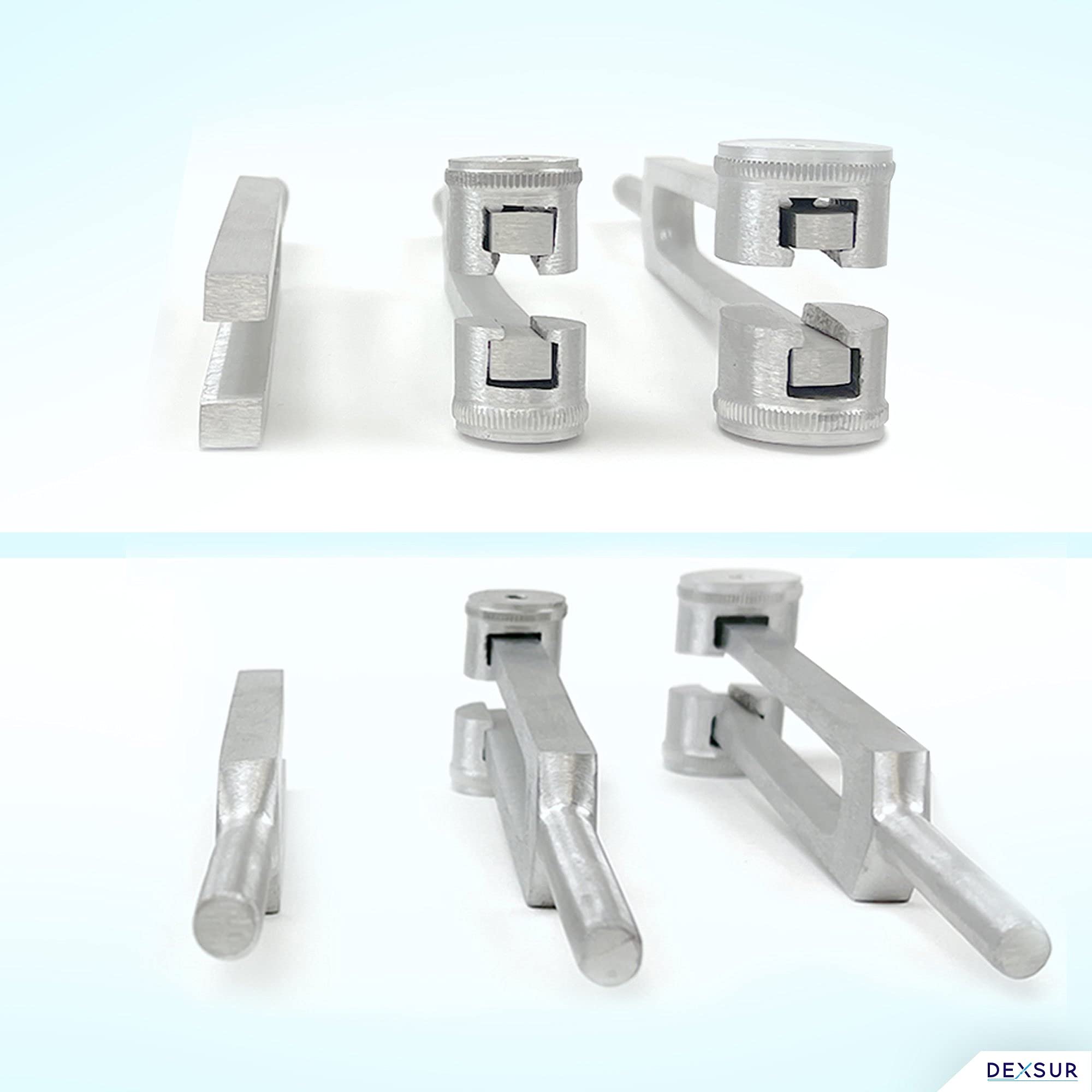 Dexsur Medical Grade Aluminum Alloy Sensory Tuning Fork With Fixed Weights, Non Magnetic, One Each Of C 128, C 256, C 512 Tuning