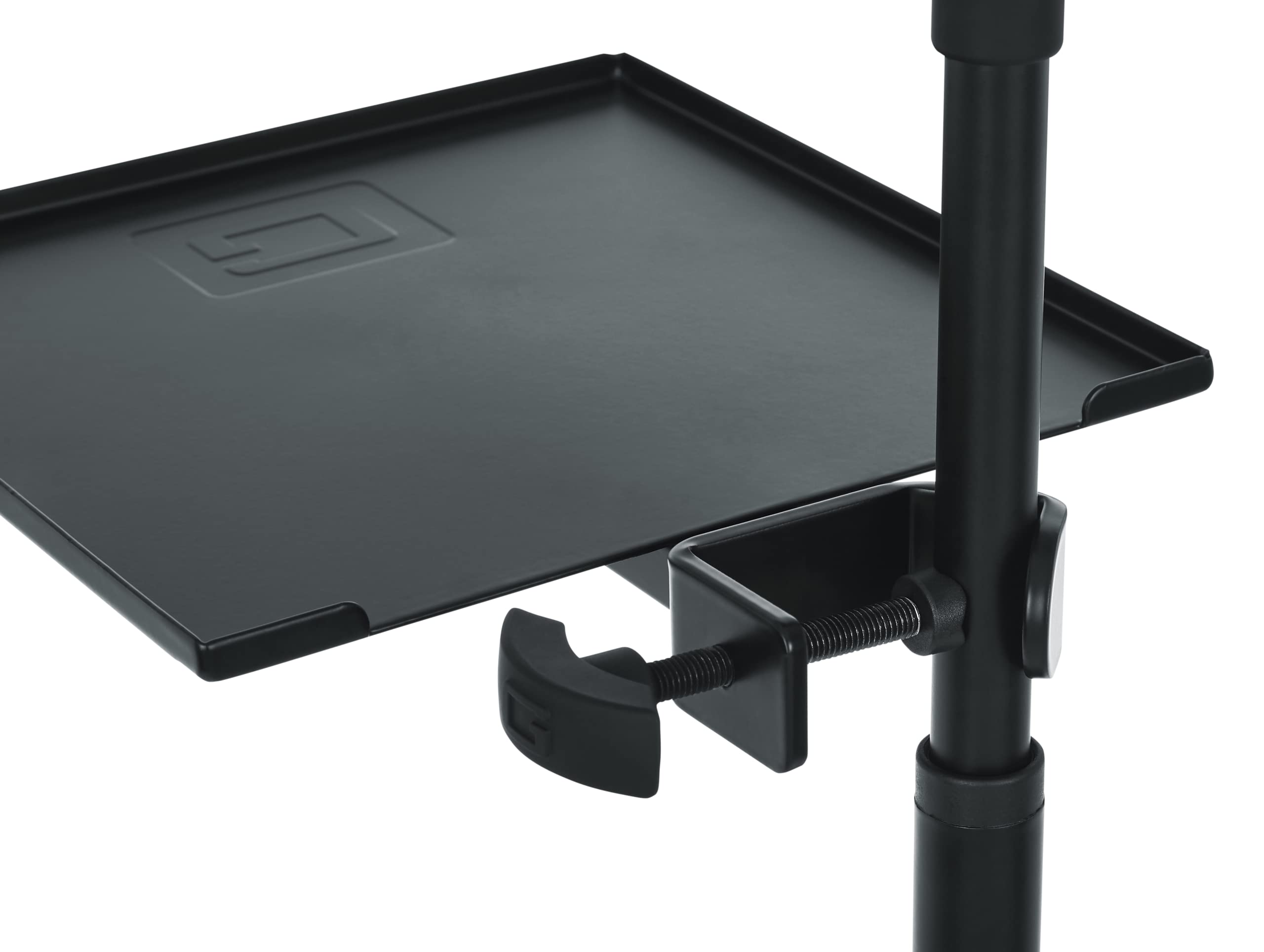 Gator Set Of 2 Microphone Stand Clamp On Utility Shelf 9'' X 9'' Surface Area With 10 Pound Weight Capacity (Gfw Shelf0909 2Pk)