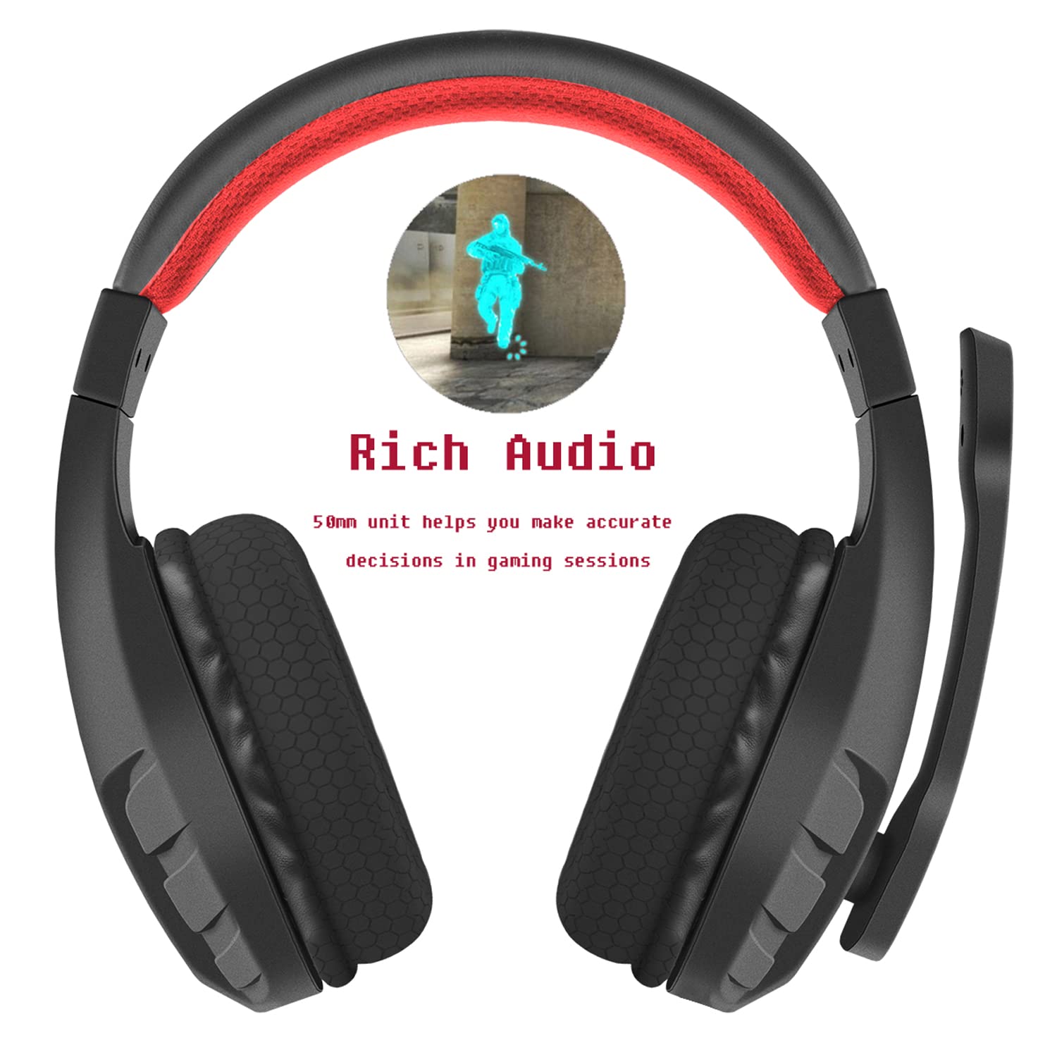 Nubwo U3 Gaming Headset With Mic For Pc, Ps4, Ps5, Xbox 1, Mac, Switch, Wired Over Ear Gaming Headphones With Mic Clear Call, Li