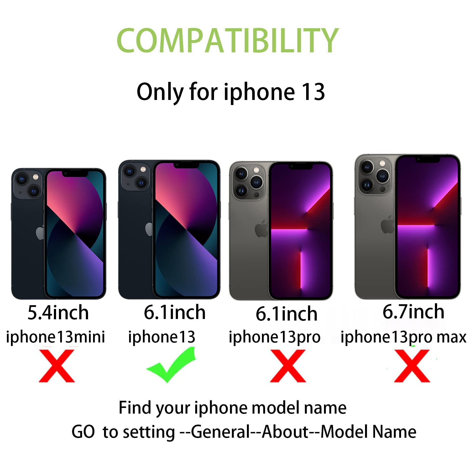 Cavor For Iphone 13 Case With Card Holder,For Iphone 13 Wallet Case,For Iphone 13 Case For Women Men,Phone Cases For Iphone 13 C