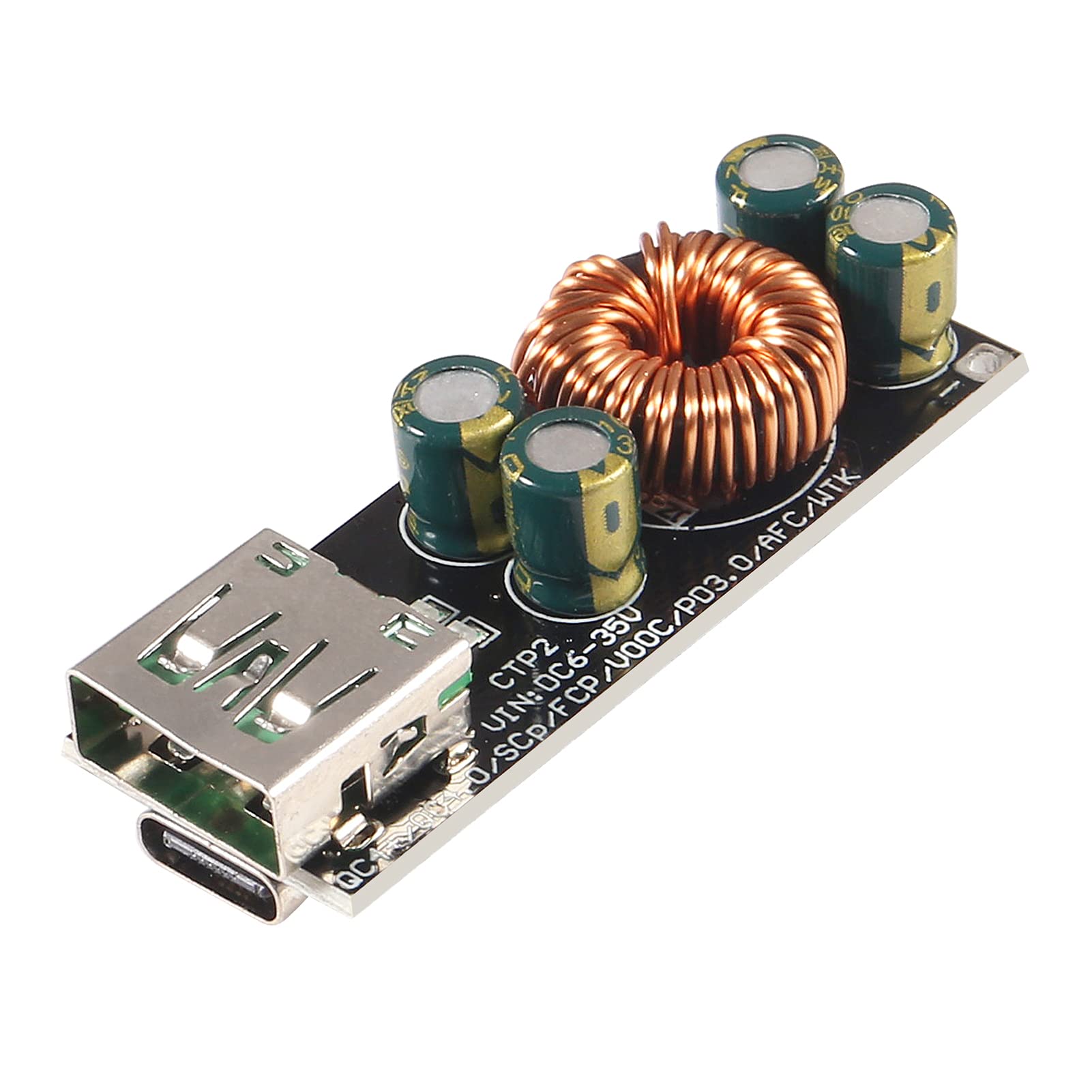 Aceirmc 60W 6 35V Dc To Usb Type C Pd 3.0 Qc4 Type A Qc3.0 Dc Fast Charge 12V 24V Step Down Power Module Usb Type C Mobile Phone