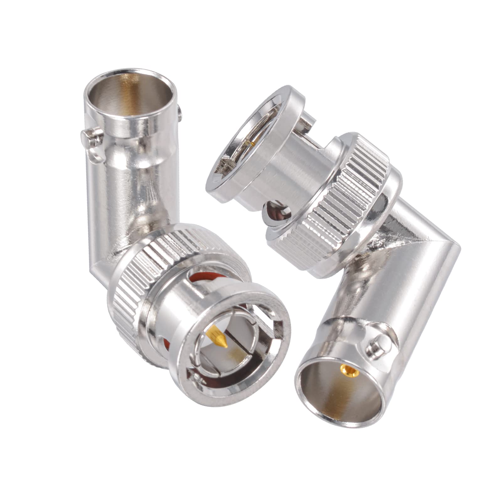 Superbat Bnc Male To Female Adapter 75 Ohm Bnc Right Angle Connector For 3G/6G Hd Sdi Cable Switcher Cctv Video Transmitter Came