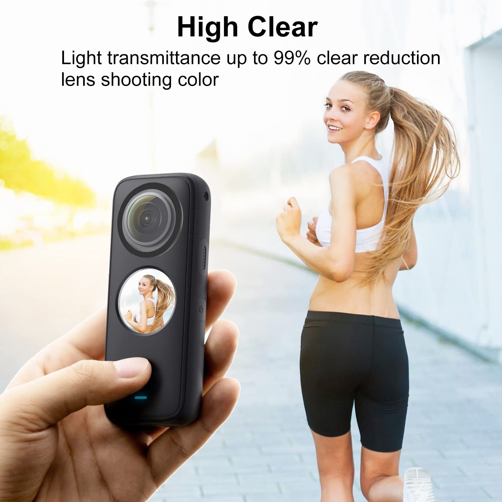 Puluz Lens Guard Pc Protective Cover For Insta360 One X2, Sticky Lens Protector Case Action Camera Accessories