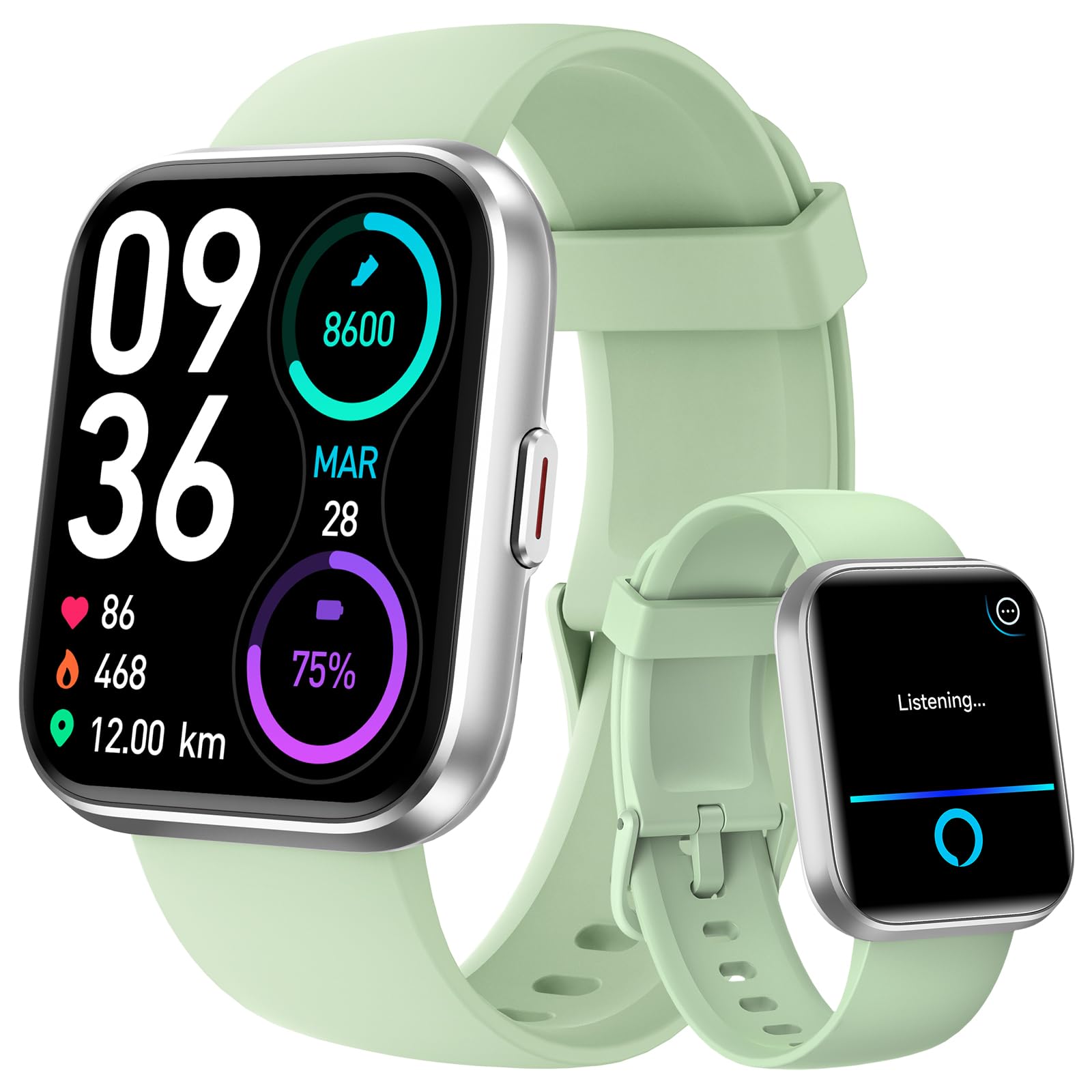 Aeac Smart Watch Fitness Watch For Men Women, Alexa Built-In & Stable Bluetooth Call, 100 Sports, Ip68 Waterproof Smartwatches F