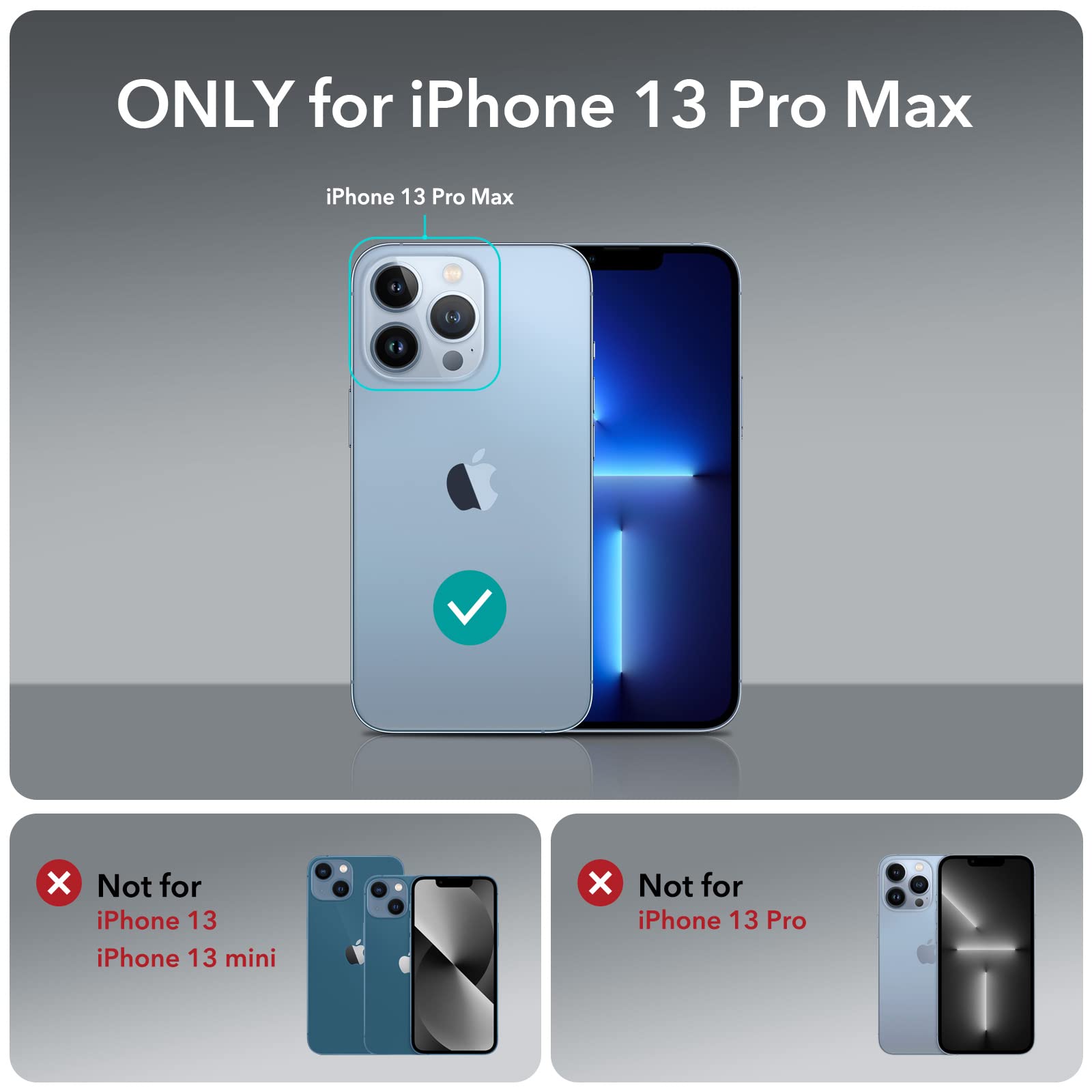 Esr Iphone 13 Pro Max Case, Military Grade Protection, Shockproof, Yellowing Resistant Acrylic, Clear Black