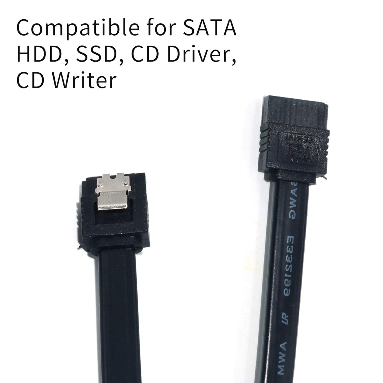 Elifeapply Sata Iii Cables Sata Iii 6.0 Gbps With Locking Latch 7Pin Female To Female Data Cable With Locking Latch Compatible F