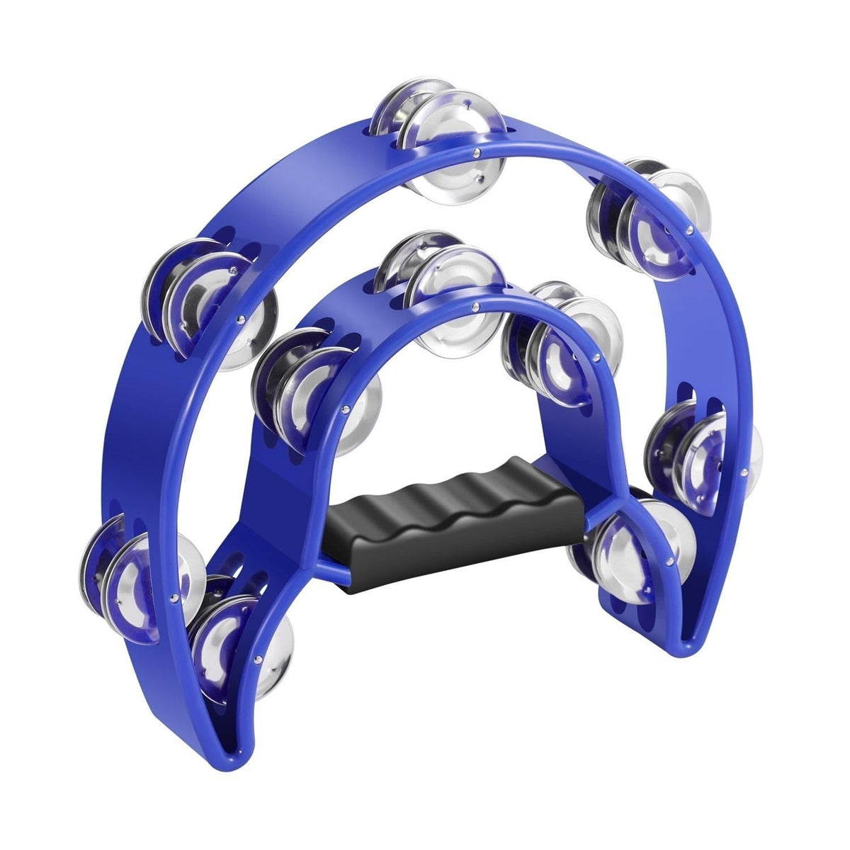 Flexzion Tambourine Metal Half Moon Musical Instruments Double Row Met ...