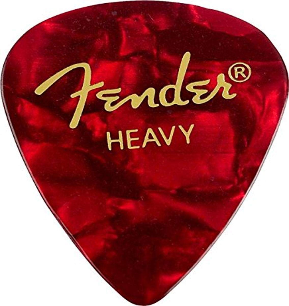 Fender Premium Celluloid Guitar Picks 351 Shape, Red Moto, Heavy, 144 Pack