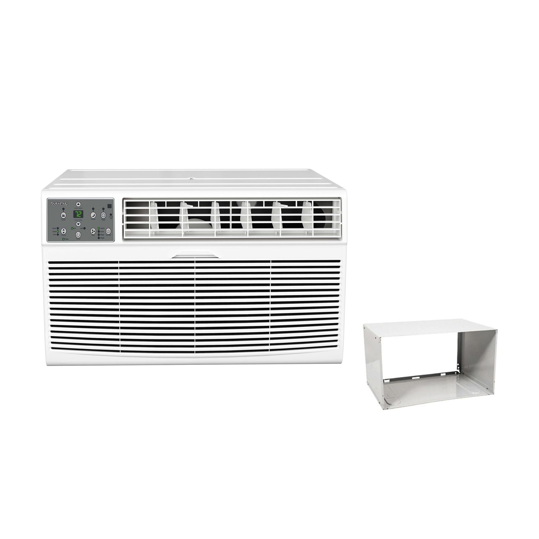 Durastar DRTAC122XNA1SLV 12,000 BTU 208 / 230V Through the Wall Air Conditioner and Wall Sleeve - White
