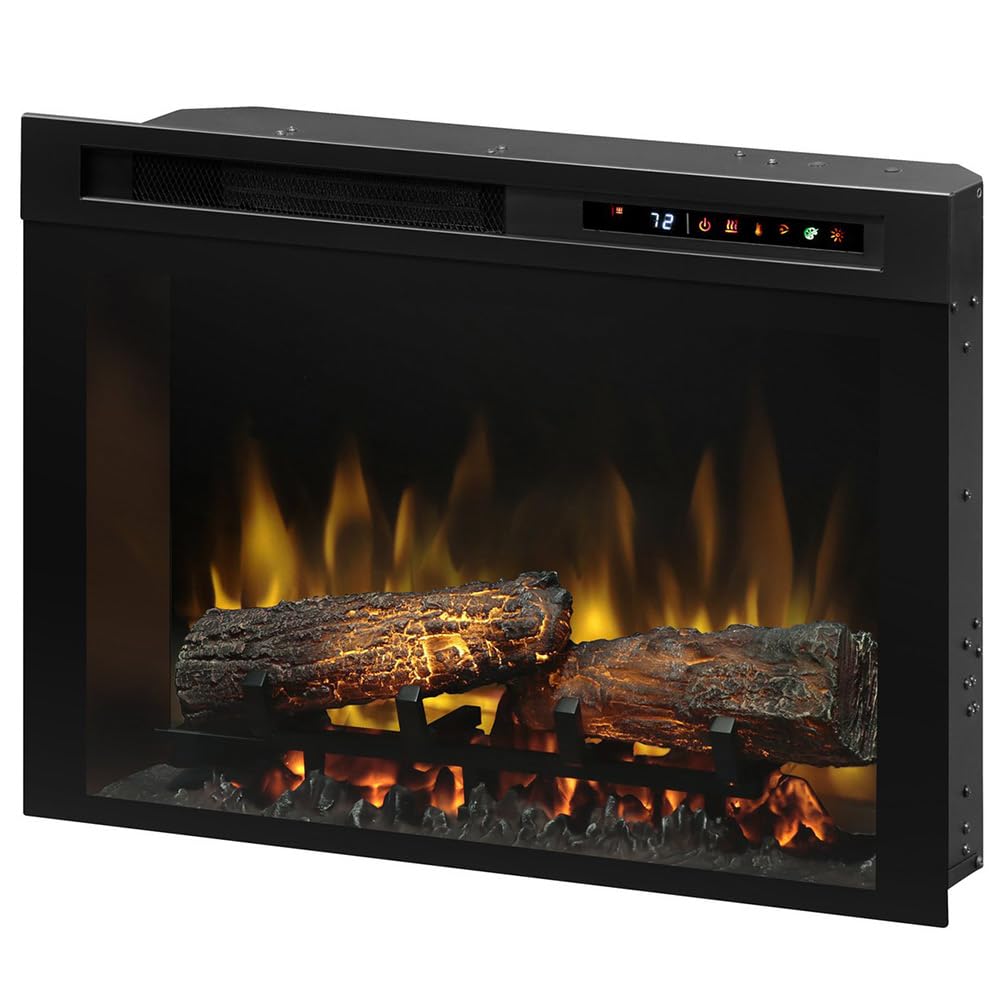 Dimplex 33 Inch Built In Electric Fireplace   Multi Fire Xhd Firebox With Logs And Realistic Multi Color Flames | Model: Xhd33L
